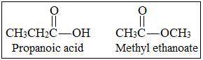Which formula represents an isomer of ch3-ch2-cooh