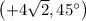 \left(+4\sqrt{2}, 45^{\circ}\right)