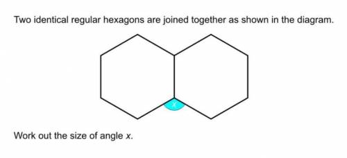 A regular hexagon and a regular octagon are joined as shown on the diagram. Work out the size of ang