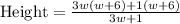 \text{Height}=\frac{3w(w+6)+1(w+6)}{3w+1}