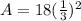 A=18(\frac{1}{3} )^2