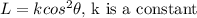 L=kcos^2\theta, $ k is a constant\\