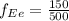 f_{Ee} = \frac{150}{500}