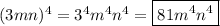 (3mn)^4=3^4m^4n^4=\boxed{81m^4n^4}