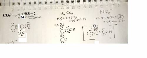 Draw the lewis structure for CO2, H2CO3, HCO3-, and CO3 2-.Rank these in order of increasing attract