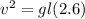 v^2=gl(2.6)