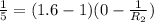 \frac{1}{5}=(1.6-1)(0-\frac{1}{R_2})