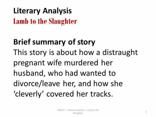 In the story lamb to the slaughter What event sets the main action of the story in motion?