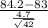 \frac{84.2-83}{\frac{4.7}{\sqrt{42} } }