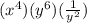 (x^{4})(y^{6})(\frac{1}{y^{2}})