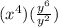 (x^{4})(\frac{y^{6}}{y^{2}})