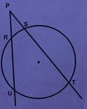 2. In the diagram below, secants PT and PU have been drawn from exterior point P such that the four