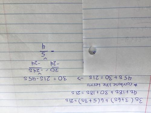 PLS HELP QUICK simplify 3s (3+6s) + 6 (5+3s) =21s