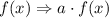 f(x)\Rightarrow a\cdot f(x)