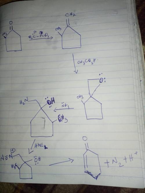 Design a synthesis of 2-cyclohexenone from 2-methylcyclopentanone.