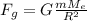 F_{g}=G\frac{mM_{e}}{R^{2}}
