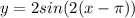 y = 2 sin(2(x-\pi))