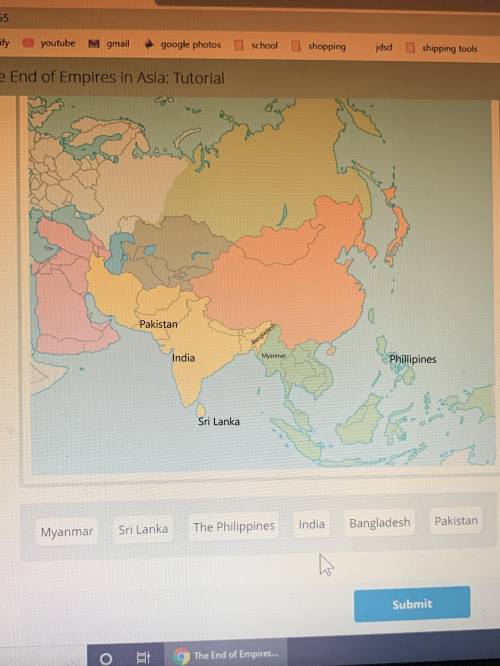 Please help match countries to map