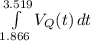 \int\limits^{3.519}_{1.866} {V_Q(t)} \, dt