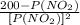 \frac{200 - P(NO_{2})  }{[P(NO_{2} )]^{2}}