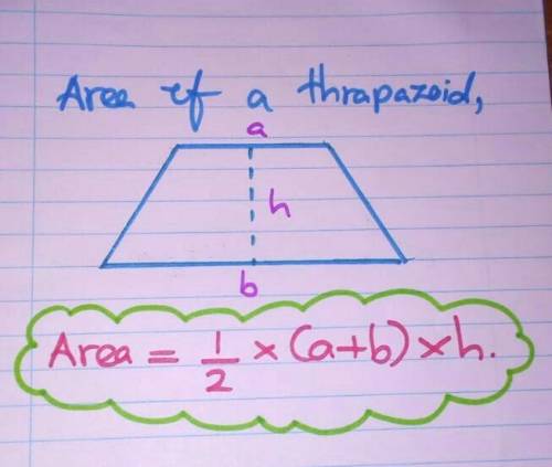 The area of a trapezium is