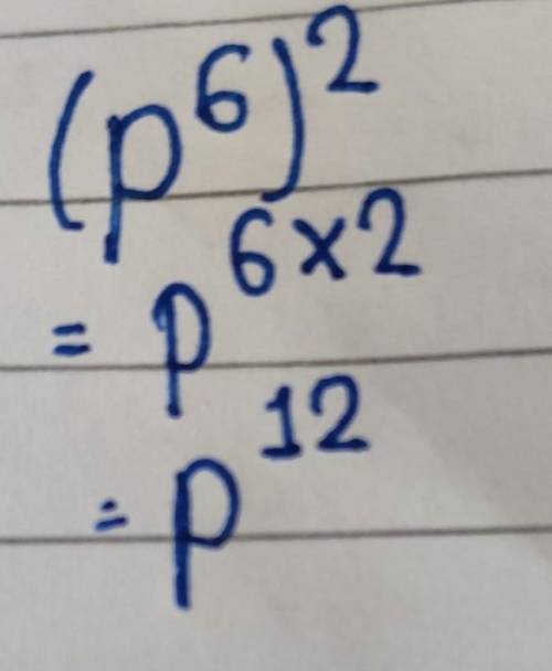 Which expression is equivalent p^6)2