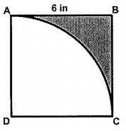 In the diagram below, square ABCD has side lengths of 6 inches. Arc AC has been drawn with center a