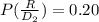 P(\frac{R}{D_{2} }  ) =  0.20