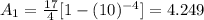 A_1=\frac{17}{4}[1-(10)^{-4}]=4.249