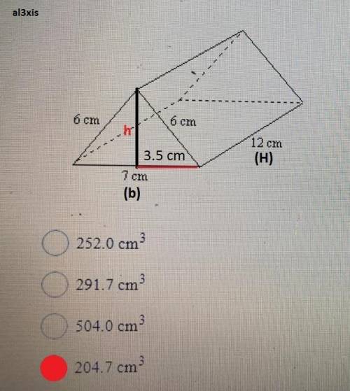 Find the volume of the prism. Round to the nearest tenth if necessary