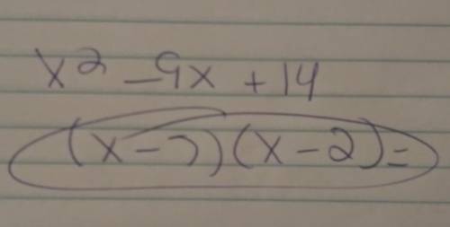 The model represents x? - 9x + 14

Which is a factor of x2 - 9x + 14?
OX-9
OX-2
O x + 5
+
+
+
+
+
+