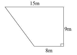 The right trapezoid below has been decomposed into a rectangle and a right triangle.Find it's area t