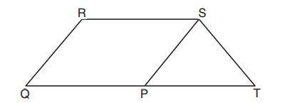 4. In parallelogram PQRS, QP is extended to point T and ST is drawn. If ST SP and

m
130°
80°
65°
50