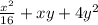 \frac{x^2}{16} +xy+4y^2