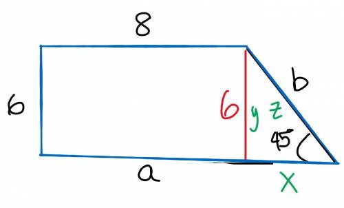 Find the values of a and b (special right triangles)