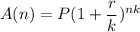 A(n)=P(1+\dfrac{r}{k})^{nk}