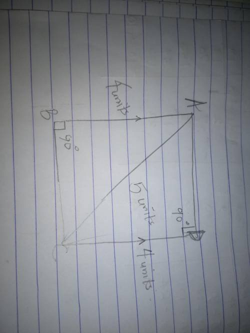 Look at the figure below: Triangle ABC is a right triangle with angle ABC equal to 90 degrees. The l