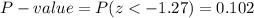 P-value=P(z