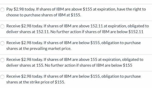 Shares of IBM are currently trading at $152.11. IBM call options with three weeks until expiration a
