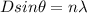 D sin \theta = n \lambda