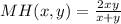 MH(x, y) = \frac{2xy}{x+y}