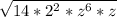 \sqrt{14*2^2*z^6*z}