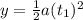 y = \frac{1}{2}a(t_1)^2