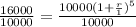 \frac{16000}{10000} =\frac{10000(1+\frac{r}{1})^{5}}{10000}