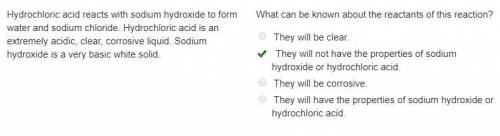 Hydrochloric acid reacts with sodium hydroxide to form water and sodium chloride.Hydrochloric acids