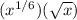 (x^{1/6})(\sqrt{x}  )