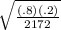 \sqrt{\frac{(.8)(.2)}{2172} }