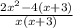 \frac{2x^2-4(x+3)}{x(x+3)}