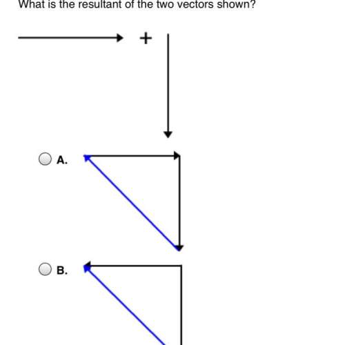 What is the resultant of the two vectors shown?  a.  b.  c