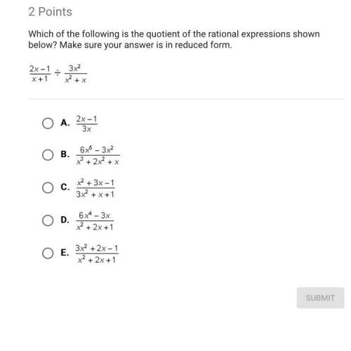 Which of the following is the quotient of this rational expression